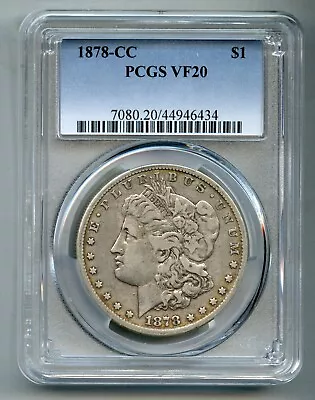 1878 CC Morgan Silver Dollar PCGS VF 20 • $252