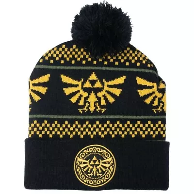 $24.95 • Buy Nintendo Legend Of Zelda Pom Beanie Winter Hat Fairisle Ugly Sweater Wingcrest