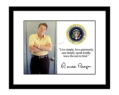 Ronald Reagan 8x10 Signed Photo Print Life Advice Quote Republican US President • $11.49