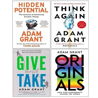 Adam Grant Collection 3 Books Set (Originals Give And Take [HB] Think Again) • $96.94