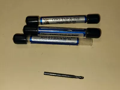 $25 • Buy Lot Of 3 OSG 7/64  Dia (1/8  Shank) 2FL Carbide Ball Nose Stub End Mill 