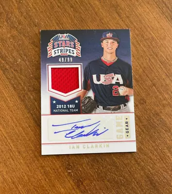 Ian Clarkin 2015 USA Baseball Game Gear Jersey Auto #68 New York Yankees /99 • $1.99