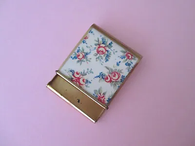 Vintage Stratton England Matchbook Case Holder ~ Floral Rose Case ~ Floral Roses • $22