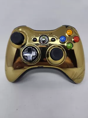 $14.39 • Buy XBOX 360 Wireless Controller Special  Edition Chrome Gold (for Parts) No Cover