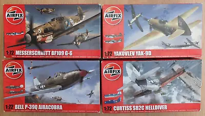 4 X AIRFIX 1/72 MODEL KITS - HELLDIVER  AIRACOBRA  BF109 G-6  YAK 9D • £39.99