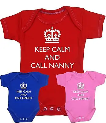 £6.99 • Buy BABYPREM Baby Clothes Boys Girls Bodysuit Vest Slogan Fun Keep Calm Call Nanny