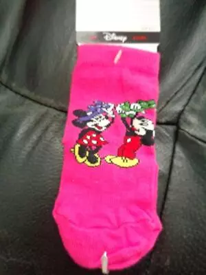 Disney Mickey Minnie Mouse Pink Slipper Socks Size 3-5 Ages 6-12 Months • $0.99