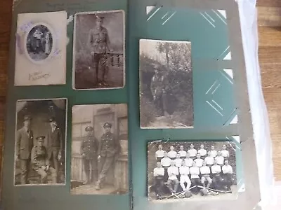 Collection 42 WW1 Military Photo Postcards & Silks In Album • £110