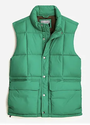 J CREW Green Nordic Puffer Vest Old Money Preppy Classic Men L NWT • $67.91