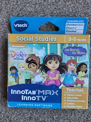 VTech InnoTab Max InnoTV Dora And Friends Social Studies Learning Game Brand New • £3