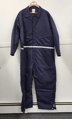 New Topps Safety Apparel Insulated Coverall Reflective Navy Blue Size Small-Reg • $31.99