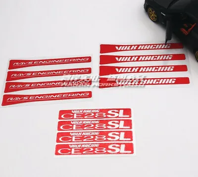 Red JDM Japan Rays Engineering VOLK Racing CE28SL Club Wheel Decal Sticker 12pcs • $23