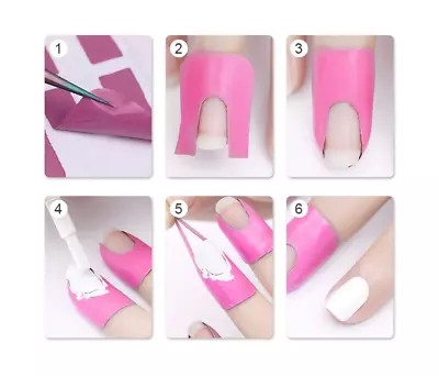 10Pcs/Set Creative U-shape Spill-proof Nail Polish Varnish Protector Stickers Ho • $8.75