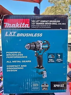 New Makita 1/2  Hammer Drill Brushless Cordless XPH12Z • $99