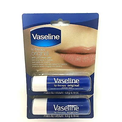 (2 Pack) Vaseline Lip Therapy Original Lips With Petroleum Jelly • $10.52