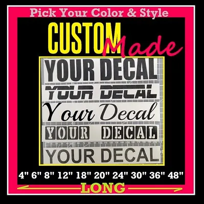 Custom Personalized Vinyl Lettering Name Decal Sticker Bus Truck Boat Golf Car • $3.65
