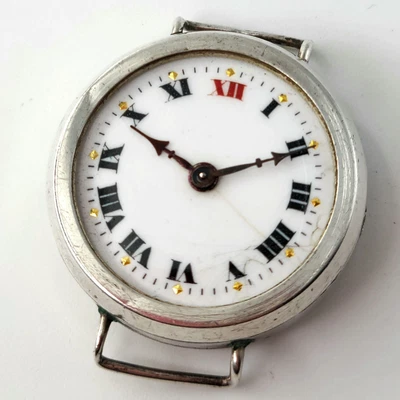 £40 • Buy 1924 SILVER HALLMARKED WATCH TRENCH STYLE ANTIQUE WRISTWATCH VINTAGE 1920s