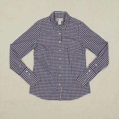 Thomas Mason Shirtings For J Crew Button-Up Top Small Plaid Purple French Cuff • $16.80