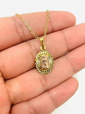 GF Virgen De Guadalupe Necklace With Cable Link Chain 20  Womens Jewelry Dijes  • $17.99