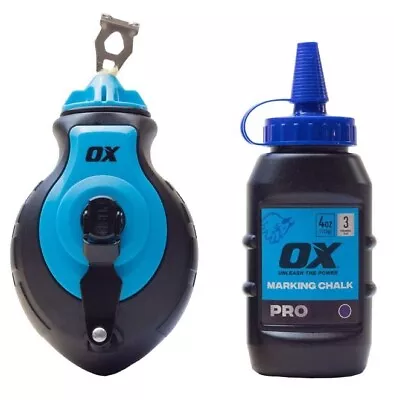 Ox Pro Alum Built With Kevlar Chalk Line Reel & Refill - OX-P506302 • $31.95