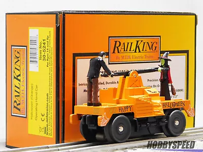 MTH RAILKING HALLOWEEN (ORANGE) OPERATING HAND CAR MOW Railroad 30-5241 NEW • $88.84