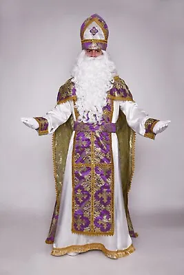 Purple Saint Nicholas Costume Handmade Luxury Catholic Christmas Suit Set • $199