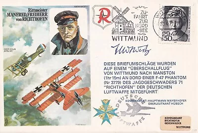 HASP1cA Flown RAF Richthofen Cover Signed F.M.F.West VC Holder WW1 Pilot • £26.95