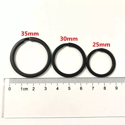 25-35MM 10/50/100PCS Split Key Ring Flat Double Metal Loop Key Chain Holder DIY • $5.99