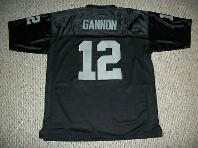 RICH GANNON Unsigned Custom Oakland Black Sewn New Football Jersey Sizes S-3XL • $38.05