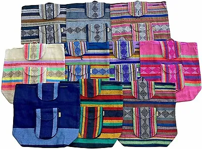 Authentic RASTA Bag Beach Hippie Baja Ethnic Backpack Made In Mexico 10 PCS • $129