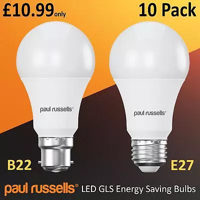 10X LED GLS B22 E27 Globe Light Bulbs Daylight 11W 75w Warm Cool Day White 240V • £10.99