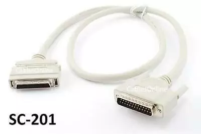 $22.50 • Buy 3ft SCSI-2 (HPDB50) Male To DB25 Male 25 Pair Molded Cable, CablesOnline SC-201