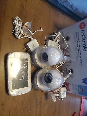 Motorola MBP50G2 5 Inch Portable Video Baby Monitor 2 Cameras With Remote Pan • $59.99