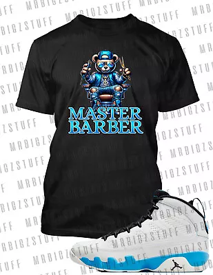 Master Barber Bear Graphic Pro Club Shaka Tee Shirt To Match J9 Powder Blue Shoe • $19.99