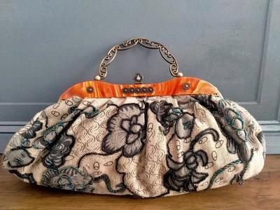 £12.99 • Buy Leko London Vintage Handbag Clutch Bag Beaded Design