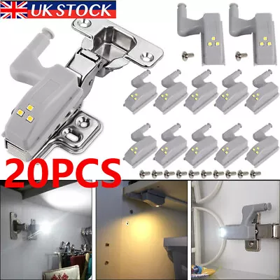 20X LED Sensor Light Kitchen Cabinet Hinge Cupboard Closet Door Wardrobe Lights • £2.99
