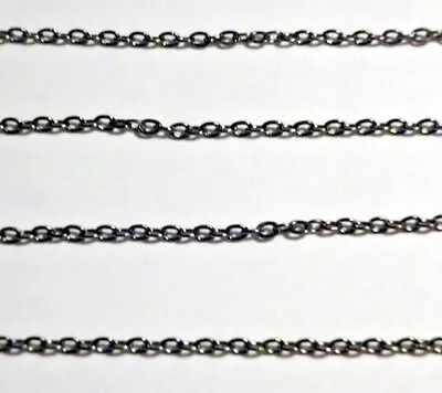 GUN METAL Black CABLE Chain 3mm X 2mm ~ Small Shiny Links ~ Nickel + Lead Free • $7.09