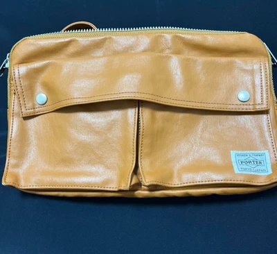 $77.99 • Buy Yoshida Porter Free Style Waist Bag Body Bag Camel Brown M Men Women Used Japan