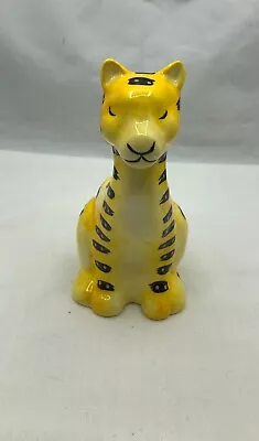 VINTAGE Animal Shaped Ceramic Design Yellow Painted Glazed Planter • $17.99