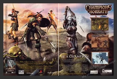 Champions Of Norrath Realms Of EverQuest Game 2000s Print Ad (2 Pages) 2004 • £11.39