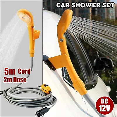 12V Portable Automobile Shower Set Water Pump Travel Camping Boat Car Caravan AU • $34.99