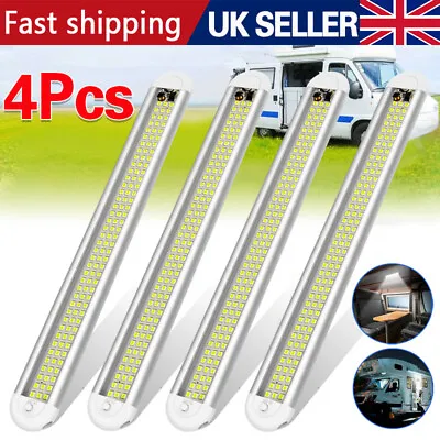 4x 12V 120 LED Car Interior Strip Lights Bar Light Car Van Caravan Boat Home Bus • £13.99