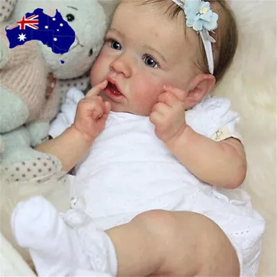 NEW 22in Lifelike Reborn Baby Doll Silicone Vinyl Toy Girl Full Body Toddler • $132.99