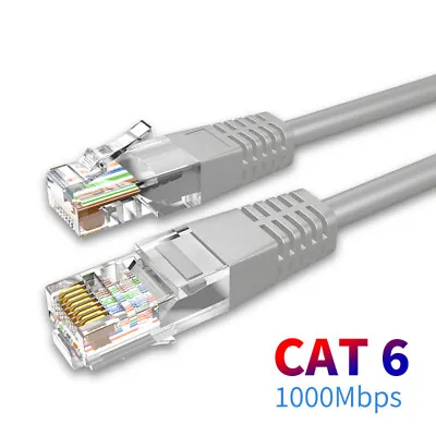 £0.99 • Buy CAT6 Ethernet Network Cable Internet Gigabit Patch LAN Lead 1M-30M Wholesale