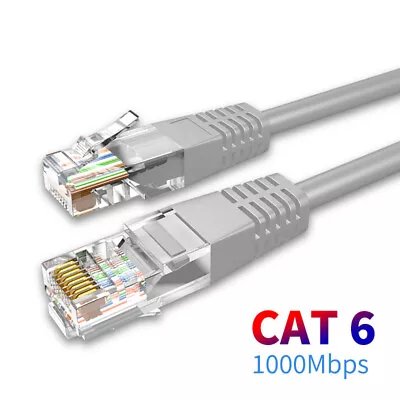 £0.99 • Buy CAT6 Ethernet Network Cable Internet Gigabit Patch LAN Lead 1M-30M Wholesale