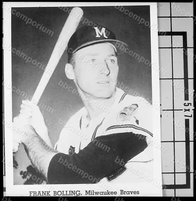 Frank Bolling Milwaukee Braves Medium Frame Negative - Jim Rowe Archive W283 • $10