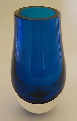 £19.99 • Buy Geoffrey Baxter Whitefriars Glass Bud Vase Kingfisher Blue 4.5 Inches High