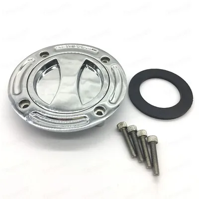 Chrome Keyless Fuel Tank Gas Cap For Suzuki Hayabusa GSX1300R 1999-2007 TL1000R • $30.62