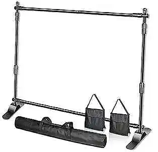  8 X 8 Ft Adjustable Telescopic Tube Backdrop Banner Stand Heavy Duty 8x8ft • $124.43