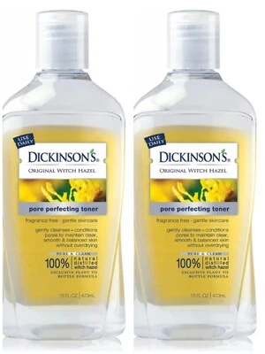 $16.99 • Buy Dickinson's 16oz. Witch Hazel Toner Pore Perfecting ( 2 Bottles )